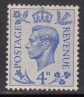 1950 MNH 4d Ultramarine KGVI Series, Great Britain - Ongebruikt