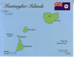 Map Postcard Of Maatsuyker Islands (Tasmania) - Carte Géographique Des Iles De Maatsuyker - Other & Unclassified