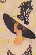 57066- MELA KOEHLER- WOMAN WITH HAT, ILLUSTRATION, REPRINT - Köhler, Mela