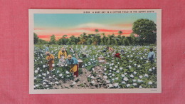 Black Americana    Busy Day In Cotton Field   -- Ref 2509 - Black Americana