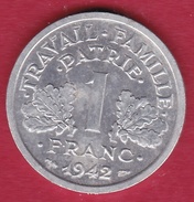 France 1 Franc Bazor Aluminium 1942 - SUP - Andere & Zonder Classificatie