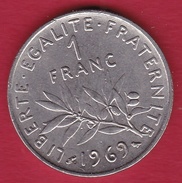 France 1 Franc Semeuse En Nickel 1969 - Autres & Non Classés