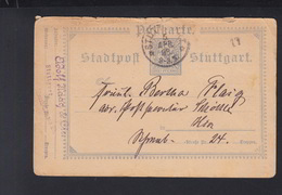 Dt. Reich Privatpost Suttgart 1893 Mangelhaft - Private & Lokale Post