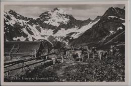 Elm - Erbsalp Mit Hausstock (3152 M) Kühe Vaches - Photo: H. Schönwetter-Elmer No. 553 - Elm