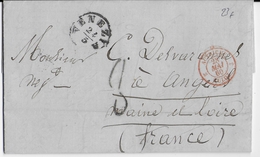 ITALIE - 1860 - LETTRE De VENEZIA =>  FRANCE Avec ENTREE AUTRICHE Par CULOZ - Lombardo-Venetien