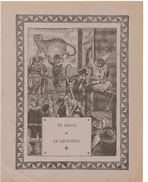 Couverture De Cahier D´écolier Des Années 1920 Le Singe Et Le Léopard Couleur Grise - Protège-cahiers