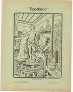 Couverture De Cahier D´écolier Des Années 1920 EXCELSIOR Le Statuaire - Protège-cahiers