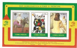 1984 Sao Tome Paintings Art Picasso Dali Nude  1 Souvenir Sheet Complete Set  MNH - - São Tomé Und Príncipe