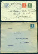 Argentina. 5 Old Covers Send To Denmark, - Storia Postale