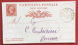 CASTEGGIO  Annullo SU INTERO POSTALE  10 C. PER GENOVA IN DATA 4/6/79 - Stamped Stationery
