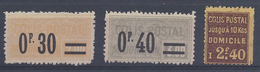 France Colis Postaux 1926-39 N°35-36-165 Sans Gomme C.7.50€ - Ongebruikt