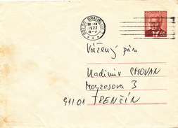 L3494 - Czechoslovakia (1977) 802 00 Bratislava 2 (Postal Stationery: Pres. Gustav Husak (1913-1991)); Machine Postmark - Omslagen