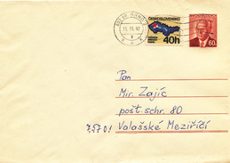 L3495 - Czechoslovakia (1982) 602 00 Brno 2 (Postal Stationery: President Gustav Husak (1913-1991)); Machine Postmark - Enveloppes