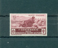 Italien, 100 Jahre Tapferkeitsmedaille, Nr. 403 Falz * - Mint/hinged