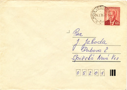 L3501 - Czechoslovakia (1979) Nova Ves V Horach (Postal Stationery: President Gustav Husak (1913-1991) Handmade Postmark - Sobres