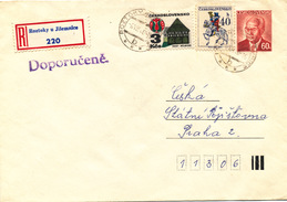 L3503 - Czechoslovakia (1980) Roztoky U Jilemnice (Postal Stationery) R-letter; Tariff: 4,00 Kcs - Omslagen
