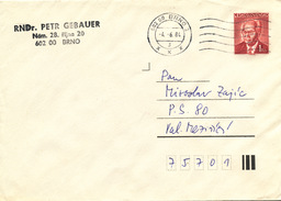 L3510 - Czechoslovakia (1984) 602 00 Brno 2 (Postal Stationery: President Gustav Husak (1913-1991)) - Sobres