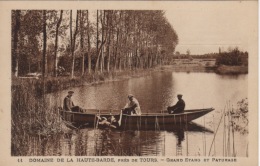 37 - BEAUMONT LA RONCE - DOMAINE DE LA HAUTE BARDE  -  PARTIE DE PECHE DANS LE GRAND ETANG - Beaumont-la-Ronce