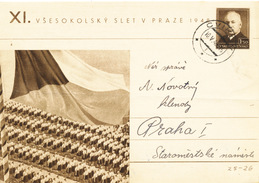 L3523 - Czechoslovakia (1948) Cvikov: Sokol (= Falcon) Festival 1948 Prague (gymnastic Organization) Postal Stationery - Gymnastics