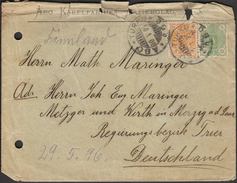 Finland Abo Turku 1896 Sent To Germany - Lettres & Documents