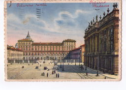 U074 Cartolina Del Piemonte - Torino (Torin) Palazzo Madame _ DOPPIO ANNULLO SOVRAPPOSTO - Palazzo Madama