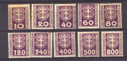 Allemagne  -  Dantzig   -  Taxes  :  Mi  1b-13b  *  Premier Tirage Complet - Postage Due