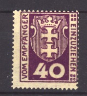 Allemagne  -  Dantzig   -  Taxes  :  Mi  3b  *  Premier Tirage - Postage Due