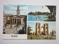 Postcard Elgin Moray Multiview PU 1977 My Ref B1938 - Moray