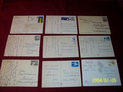 LOT DE 9 CARTES POSTALES SUR LE THEME DES FLEURS DU MONDE AVEC OBLITERATION  DE SUEDE  (SVERIGE) AVEC PHILATELIE - Colecciones