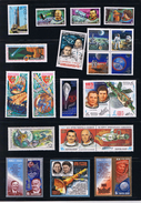 Space Collection 22 X MNH - Spaceship, Rocket, Cosmonauts... WW, Russia - Collections