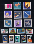 Space Collection 18 X MNH - Rocket, Cosmonauts, Spaceship,... WW - Collections