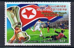 NORTH KOREA 2015 WINNING OF EAFF WOMEN'S EAST ASIAN FOOTBALL CUP 2015 STAMP - Coppa Delle Nazioni Asiatiche (AFC)