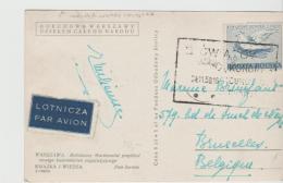 Pol198 / POLEN -  Welt-Frieden-Kongress Warschau 1950. EF Per Luftpost Nach Belgien - Briefe U. Dokumente