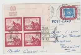 UNY010 / UNO -  Schöne Frankatur 1951 Nach Belgien - Briefe U. Dokumente