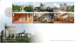 GROSSBRITANNIEN GRANDE BRETAGNE GB 2017  Windsor Castle Set Of 6v. FDC SG 3920-25 MI 3996-4001 YT 4389-4403 SC 3583-88 - 2011-2020 Dezimalausgaben