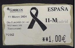 ESPAGNE SPANIEN SPAIN ESPAÑA 2004 AGAINST TERRORISME MNH 1.00€ ED 105 ATM YV 98 - Servizi