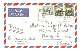 LETTER AUSTRALIA LETTRE AUSTRALIE MELBOURNE 1961 THE BEAUMARIS HOTEL POUR NOISY LE SEC FRANCE - 2 Scans - Marcofilie