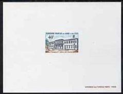 Afars & Issas 1969, Building, Post Office, Epreuve Deluxe Proof Sheet In Issued Colours - Neufs