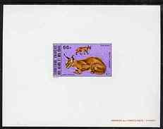 Afars & Issas 1973, Wild Animals 66f (Caracal) Deluxe Sheet In Full Issued Colours - Neufs