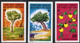 Afars & Issas 1974, Forest Plants, 3val IMPERFORATED - Nuevos