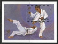 1988 Zambia Seoul Olympics Judo Martial Arts Souvenir Sheet MNH - Judo