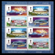 Russia 2015 - Sheetlet 2018 FIFA Football World Cup Stadiums Soccer Architecture Sports Stamps MNH - 2018 – Russie