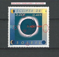 VARIÉTÉS FRANCE 1999  N° 3261  ECLIPSE DE SOLEIL   PHOSPHORESCENTE OBLITÉRÉ T.B 28 .10.1999 - Oblitérés