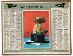 Calendrier Almanach Des P.T.T De 1959  Avec Illustration Prestidigitateur - Grossformat : 1961-70