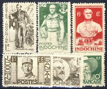 #B1246. French Indochina 1943-44. 6 Items. Unused Without Gum (*) - Neufs