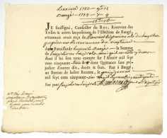 BAUGE 1756 Quittance Conseiller Du Roi Receveur Des Tailles Maine-et-Loire De Perriers Anjou - Manuskripte