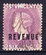SAINT VINCENT REVENUE - DUTY STAMPS 6p Et 1/- Obl. - St.Vincent (...-1979)