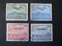 Cecoslovacchia Tschechoslowakei Czechoslovakia 1939 Airmail - Airplane Over Landscape - Luftpost