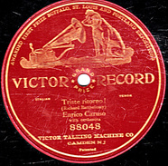 78 T - 30 Cm 300 G. 1 Face - état M - Enrico Caruso - Voir étiquette - 78 T - Disques Pour Gramophone