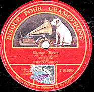 78 T - 30 Cm 300 G. 1 Face  Ange - état M - Enrico Caruso - Voir étiquette - 78 T - Disques Pour Gramophone